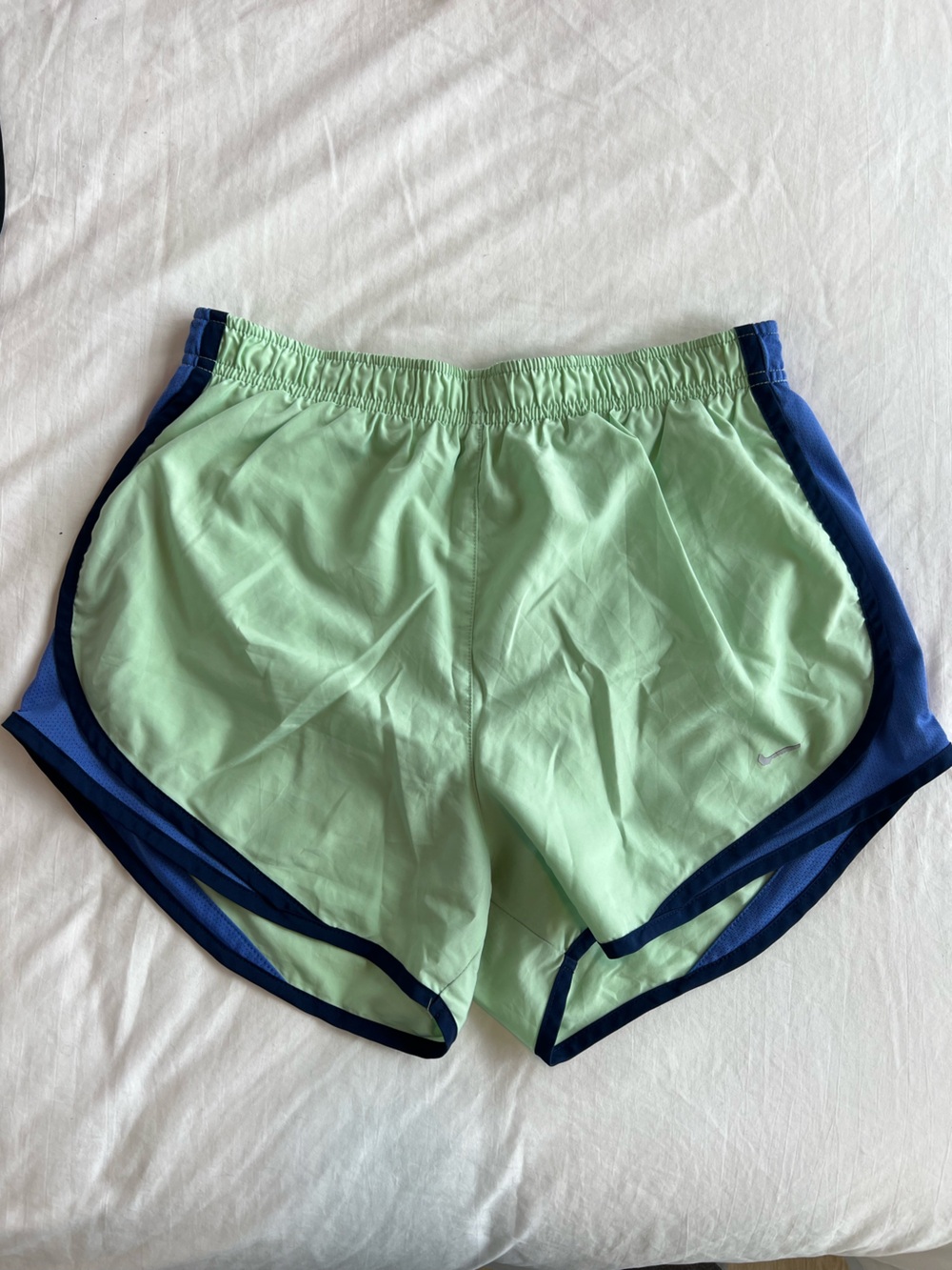 Nike Women’s Mint Green Athletic Shorts with Navy Trim